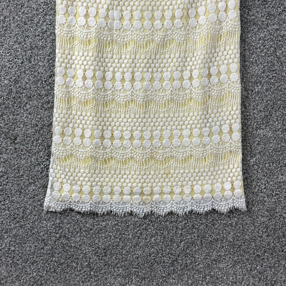 Jessica Howard Yellow White Lace Shift Dress Sleeveless Petite 10P - Picture 9 of 12